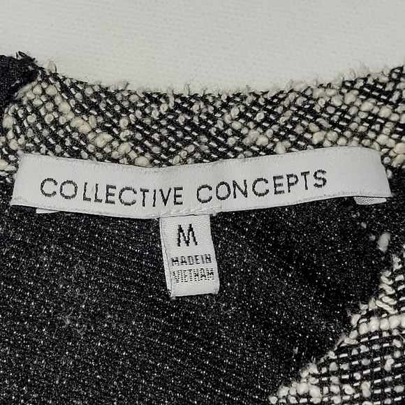 Collective Concepts Sweater Dress Women's Size M Gray Knit Long Sleeve Mini Knit - Picture 12 of 14